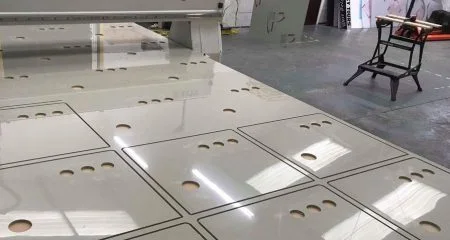 Routed plastic panels